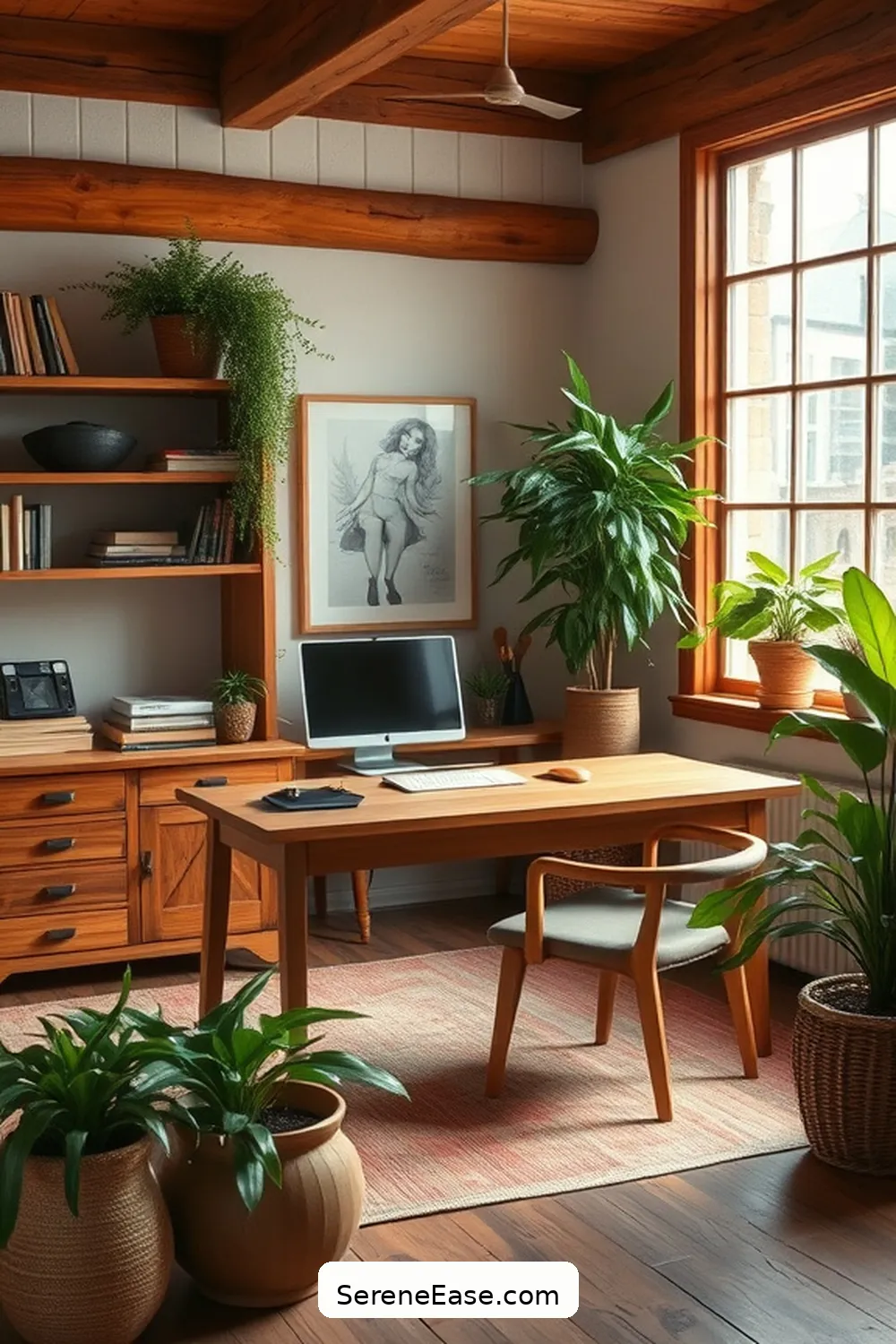 19 Ways to Incorporate Earth Tones Into Rustic Home Office Style 3 Incorporate Natural Wood Furniture for 19 Ways to Incorporate Earth Tones Into Rustic Home Office Style