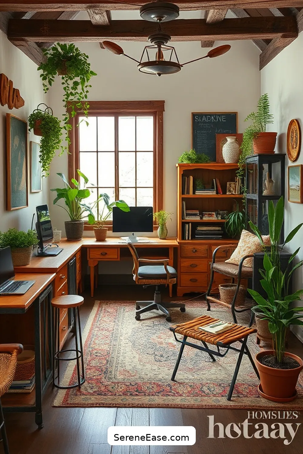 19 Ways to Incorporate Earth Tones Into Rustic Home Office Style 11 Use Vintage or Reclaimed Decor for 19 Ways to Incorporate Earth Tones Into Rustic Home Office Style