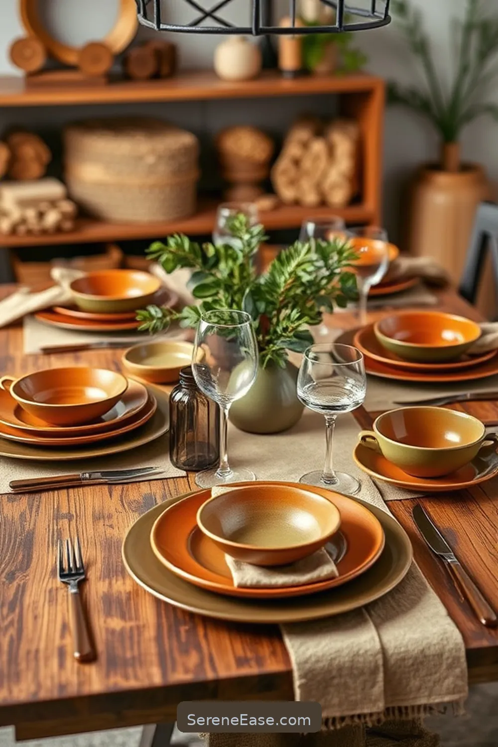 19 Ways to Incorporate Earth Tones in Modern Farmhouse Dining Room Style 11 Choose Earth Tone Dinnerware for 19 Ways to Incorporate Earth Tones in Modern Farmhouse Dining Room Style