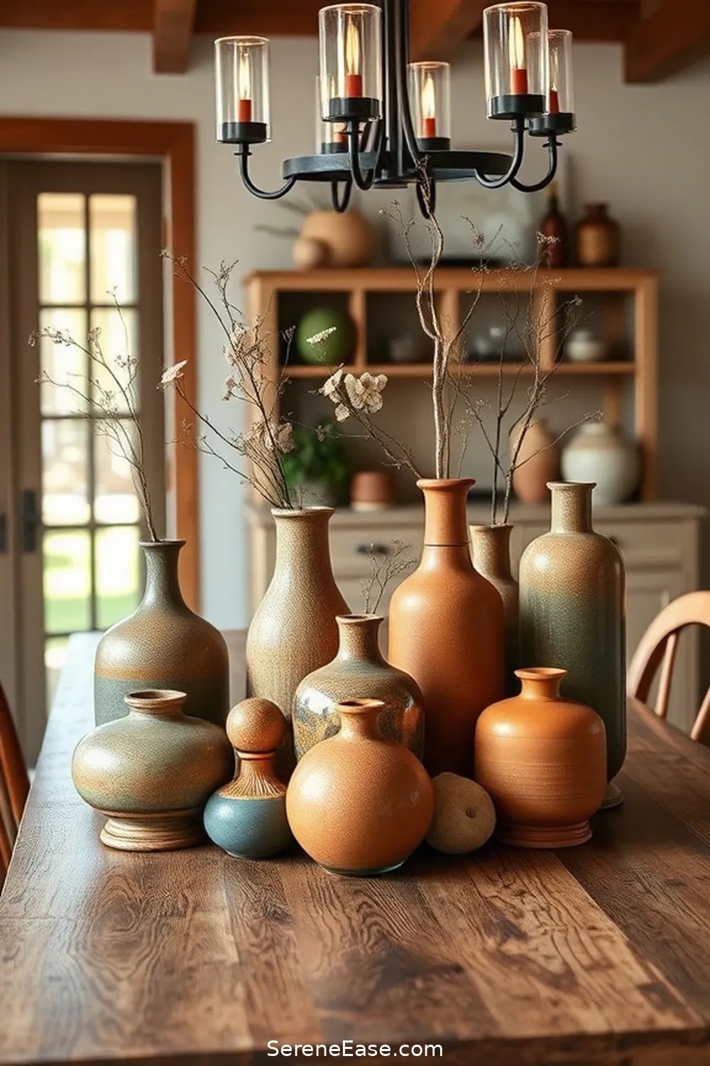 19 Ways to Incorporate Earth Tones in Modern Farmhouse Dining Room Style 19 Incorporate Decorative Earth Tone Vases for 19 Ways to Incorporate Earth Tones in Modern Farmhouse Dining Room Style