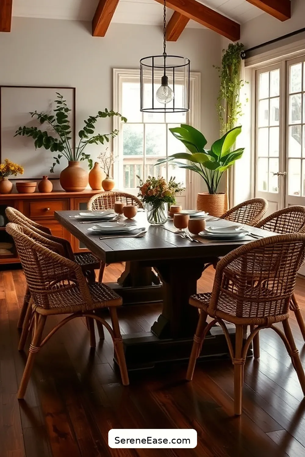 19 Ways to Incorporate Earth Tones in Modern Farmhouse Dining Room Style 3 Incorporate Natural Wood Furniture for 19 Ways to Incorporate Earth Tones in Modern Farmhouse Dining Room Style