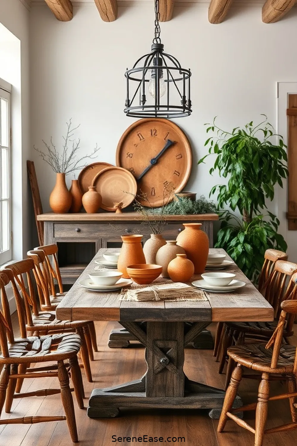 19 Ways to Incorporate Earth Tones in Modern Farmhouse Dining Room Style 15 Incorporate Vintage or Antique Earthy Decor for 19 Ways to Incorporate Earth Tones in Modern Farmhouse Dining Room Style