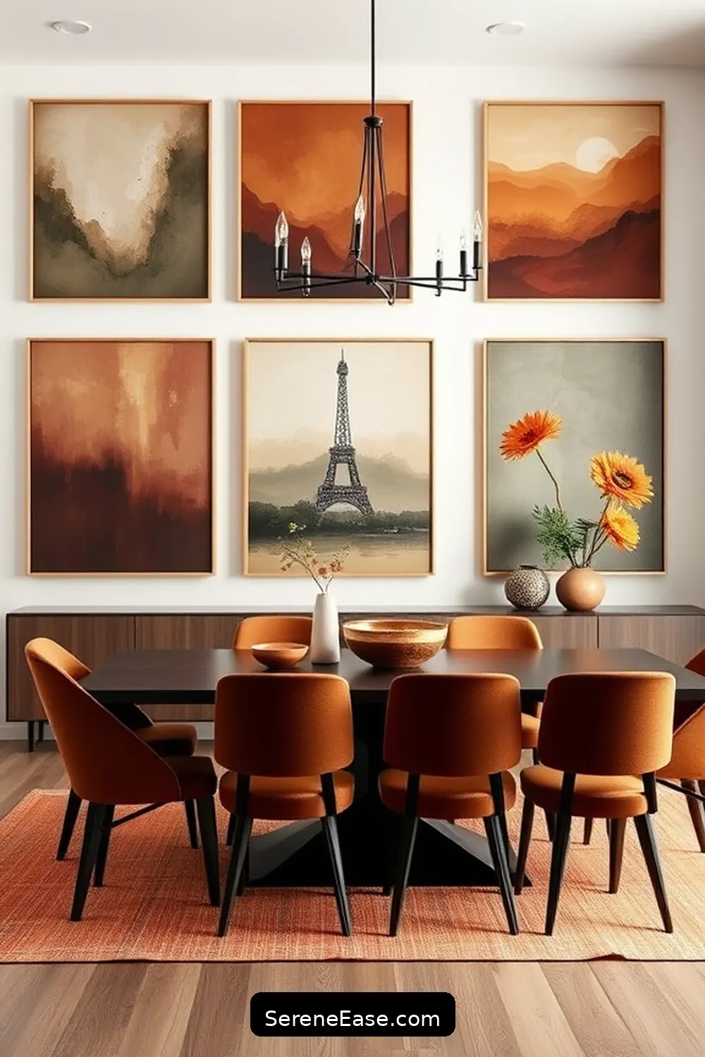 19 Ways to Incorporate Earth Tones in Modern Farmhouse Dining Room Style 17 Use Earth Tone Paintings or Prints for 19 Ways to Incorporate Earth Tones in Modern Farmhouse Dining Room Style