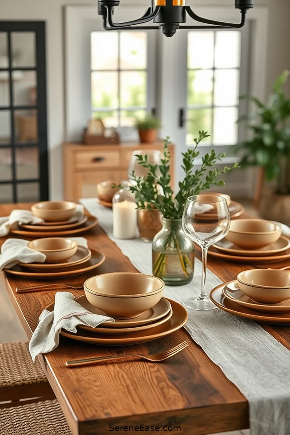 19 Ways to Incorporate Earth Tones in Modern Farmhouse Dining Room Style 20 Use Earthy Colors in Your Table Settings for 19 Ways to Incorporate Earth Tones in Modern Farmhouse Dining Room Style
