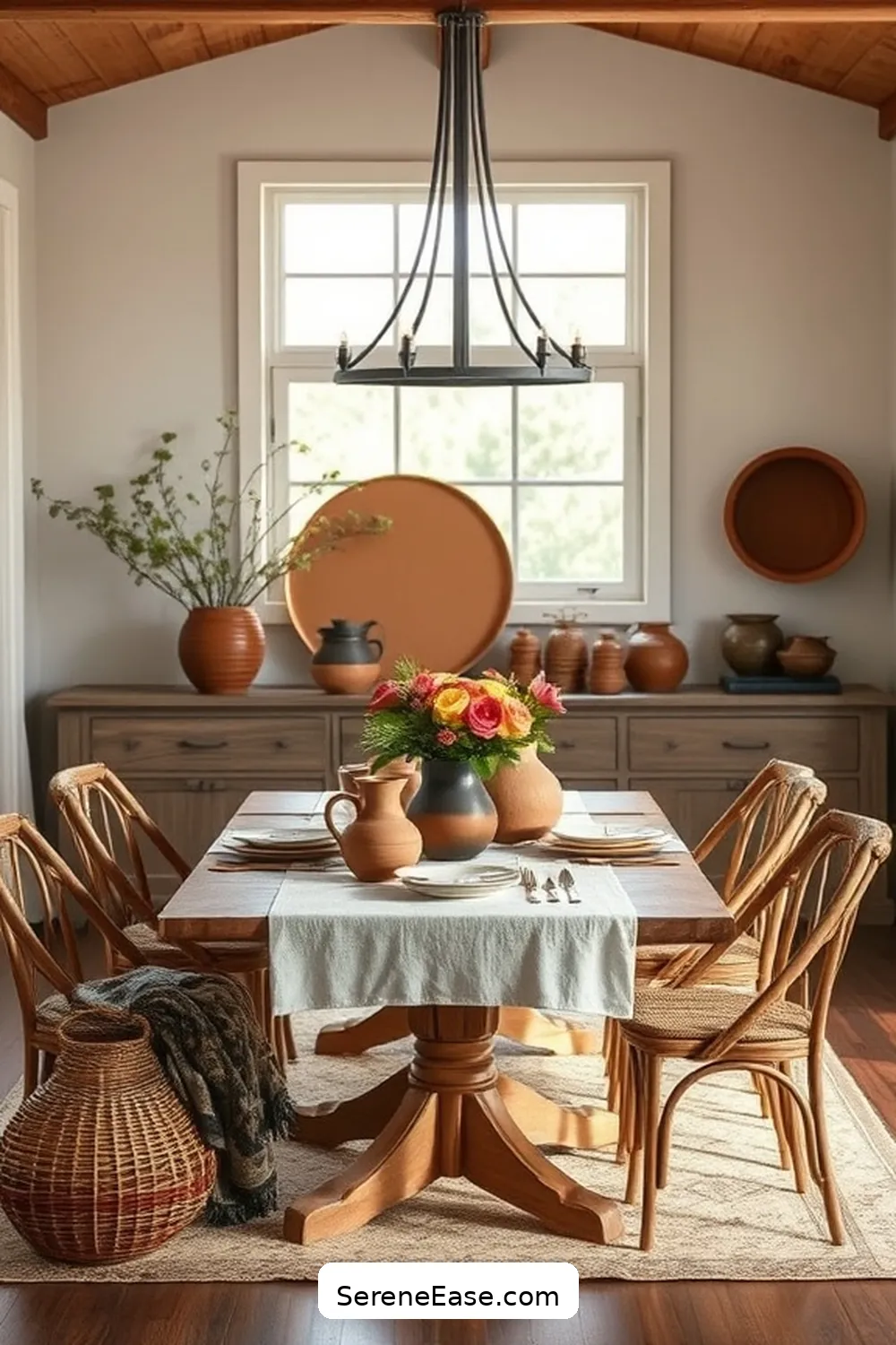 19 Ways to Incorporate Earth Tones in Modern Farmhouse Dining Room Style 4 Use Terracotta Accents for 19 Ways to Incorporate Earth Tones in Modern Farmhouse Dining Room Style