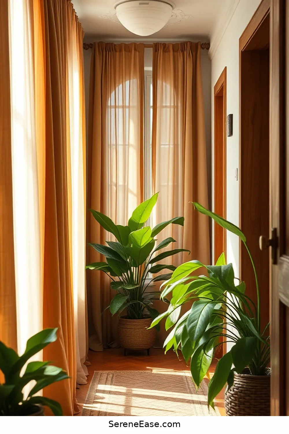 19 Ways to Incorporate Earth Tones in Your Bohemian Hallway Style 15 Choose Earthy Toned Curtains for 19 Ways to Incorporate Earth Tones in Your Bohemian Hallway Style