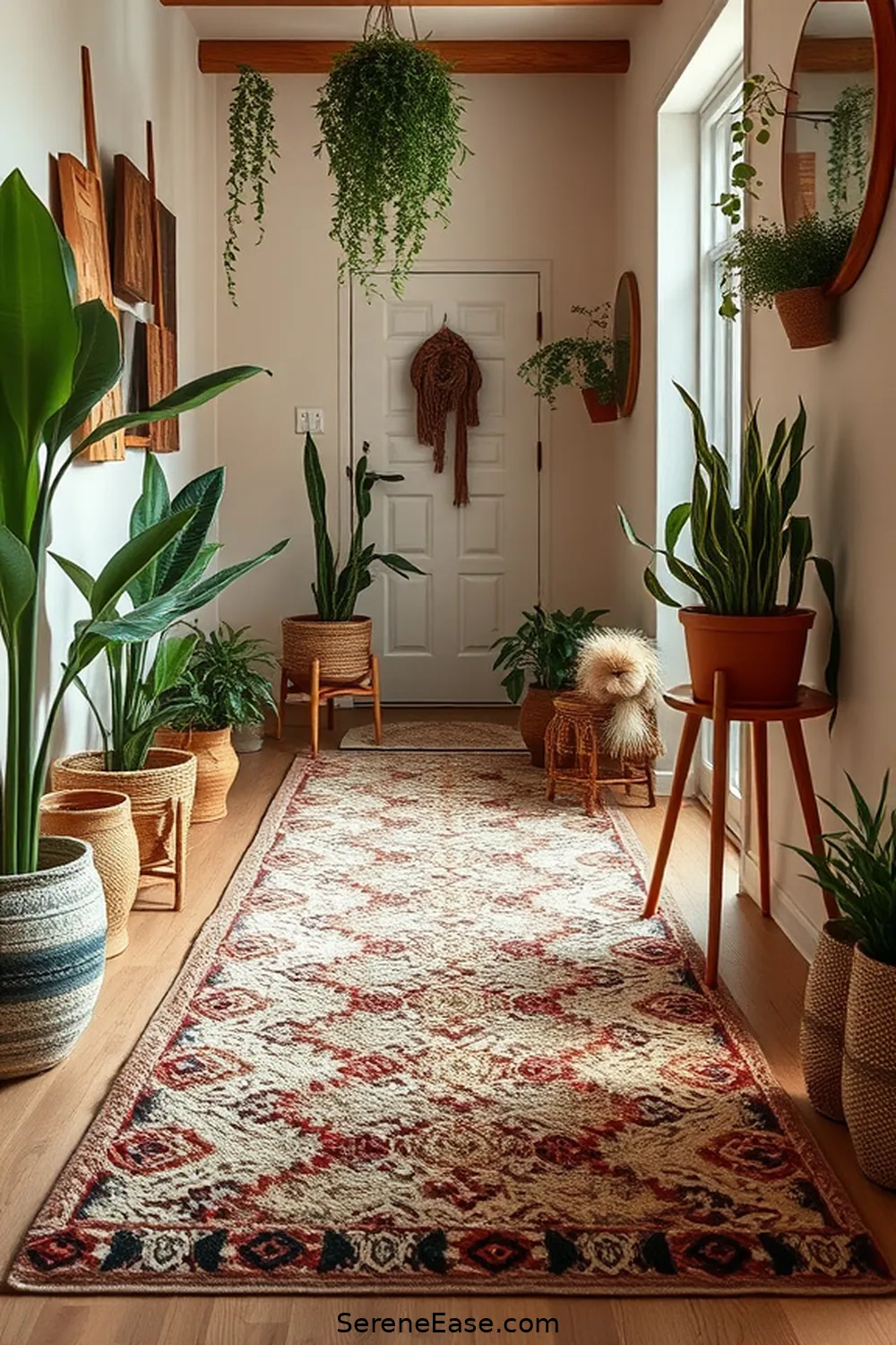 19 Ways to Incorporate Earth Tones in Your Bohemian Hallway Style 6 Choose a Rustic Runner Rug for 19 Ways to Incorporate Earth Tones in Your Bohemian Hallway Style