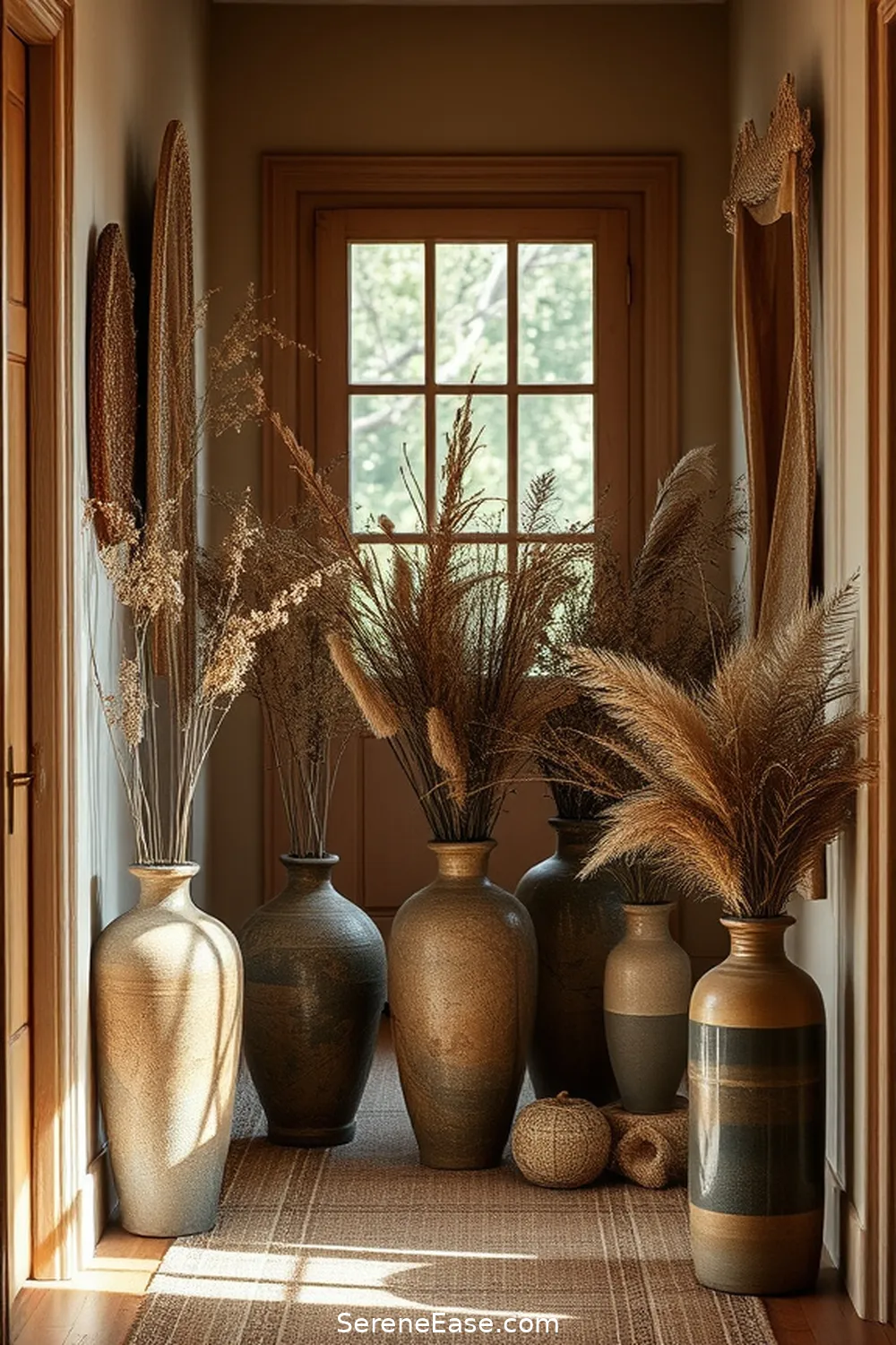19 Ways to Incorporate Earth Tones in Your Bohemian Hallway Style 17 Display Dried Flowers or Foliage for 19 Ways to Incorporate Earth Tones in Your Bohemian Hallway Style