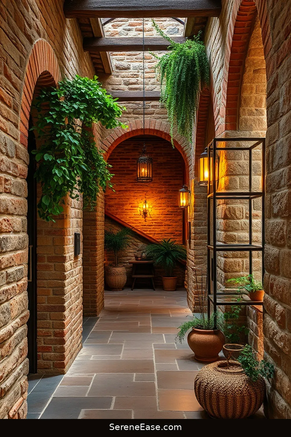 19 Ways to Incorporate Earth Tones in Your Bohemian Hallway Style 19 Incorporate Stone or Brick Elements for 19 Ways to Incorporate Earth Tones in Your Bohemian Hallway Style