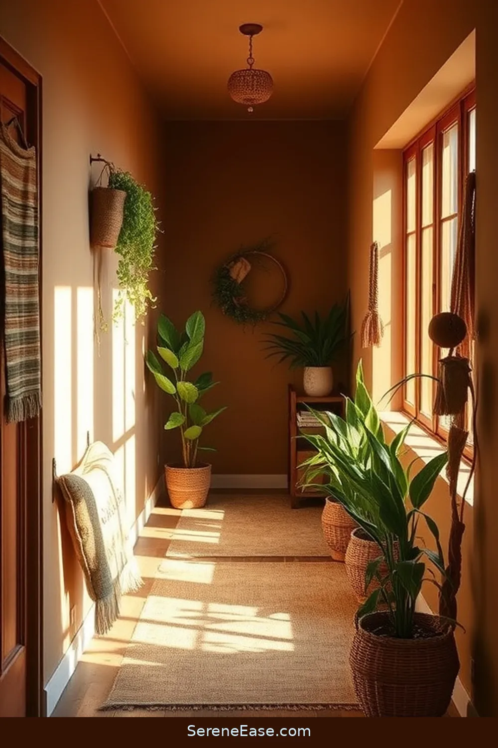19 Ways to Incorporate Earth Tones in Your Bohemian Hallway Style 2 Paint Your Walls in Warm Earthy Hues for 19 Ways to Incorporate Earth Tones in Your Bohemian Hallway Style