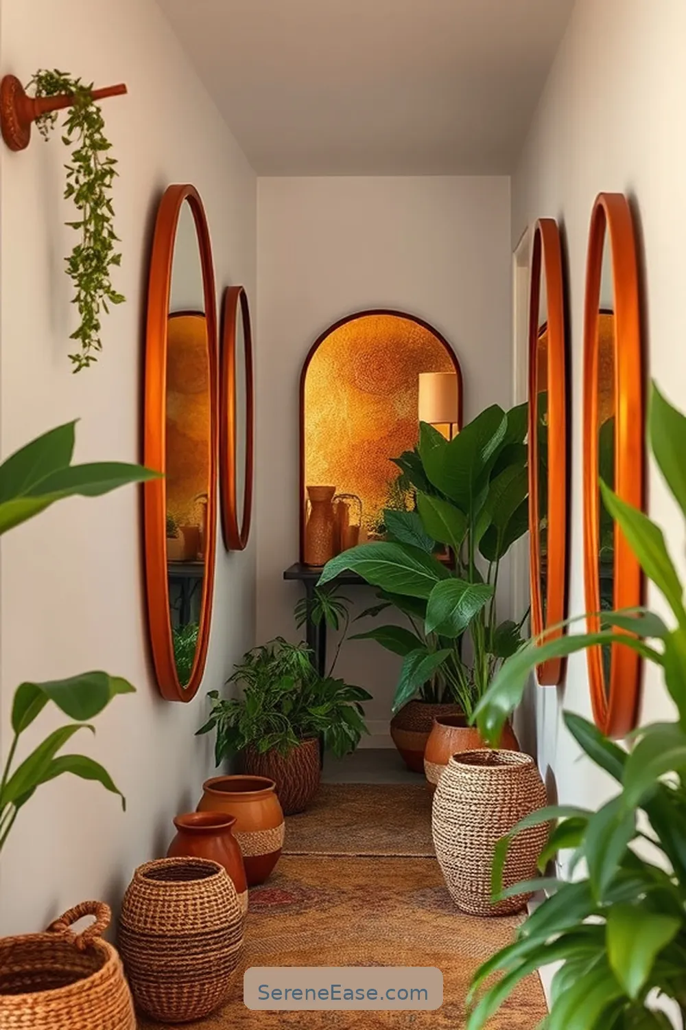 19 Ways to Incorporate Earth Tones in Your Bohemian Hallway Style 18 Use Earthy Colored Mirrors for 19 Ways to Incorporate Earth Tones in Your Bohemian Hallway Style