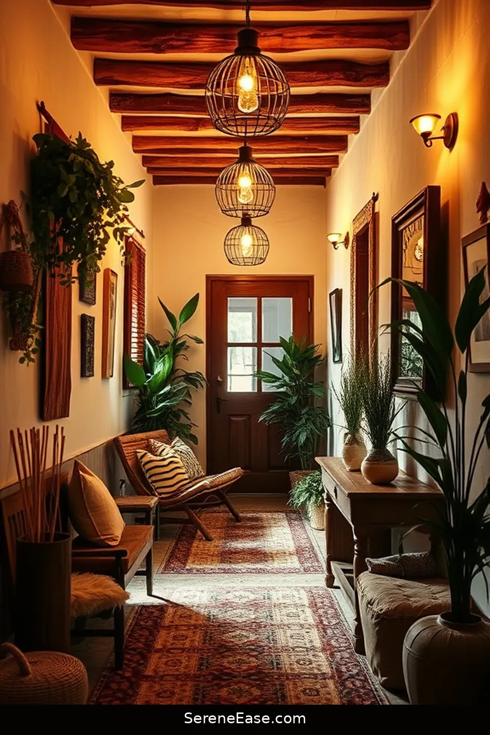 19 Ways to Incorporate Earth Tones in Your Bohemian Hallway Style 9 Utilize Layered Lighting for 19 Ways to Incorporate Earth Tones in Your Bohemian Hallway Style