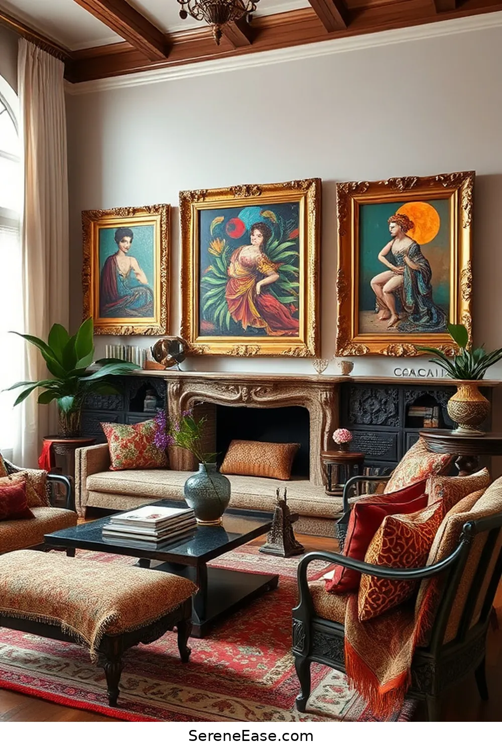 19 Ways to Incorporate Metallic Accents in Bohemian Style Living Rooms 4 Add Gold or Silver Picture Frames for 19 Ways to Incorporate Metallic Accents in Bohemian Style Living Rooms