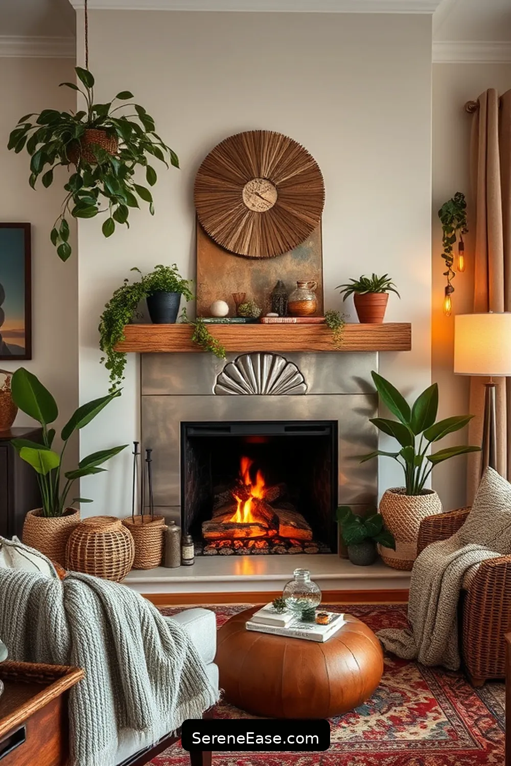 19 Ways to Incorporate Metallic Accents in Bohemian Style Living Rooms 18 Choose a Metallic Fireplace Surround for 19 Ways to Incorporate Metallic Accents in Bohemian Style Living Rooms