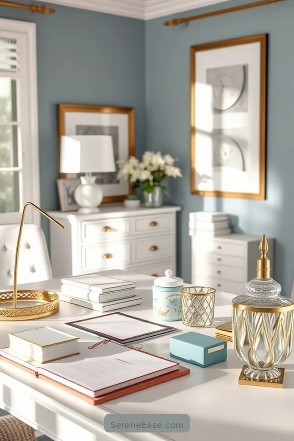 19 Ways to Incorporate Metallic Accents in Coastal Home Office Style 16 Metallic-Trimmed Stationery for 19 Ways to Incorporate Metallic Accents in Coastal Home Office Style