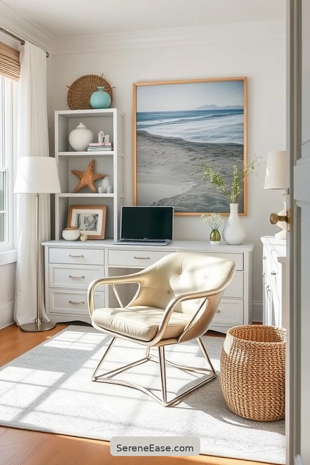 19 Ways to Incorporate Metallic Accents in Coastal Home Office Style 14 Statement Metallic Chairs for 19 Ways to Incorporate Metallic Accents in Coastal Home Office Style