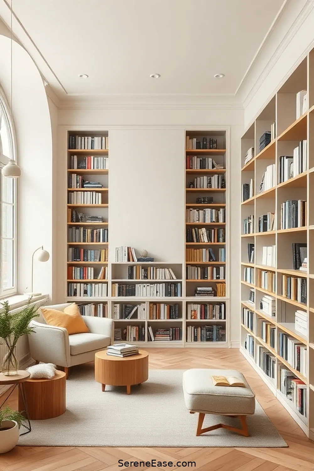 19 Ways to Incorporate Neutral Tones in Minimalist Library Style 2 Choose a Neutral Color Palette for 19 Ways to Incorporate Neutral Tones in Minimalist Library Style