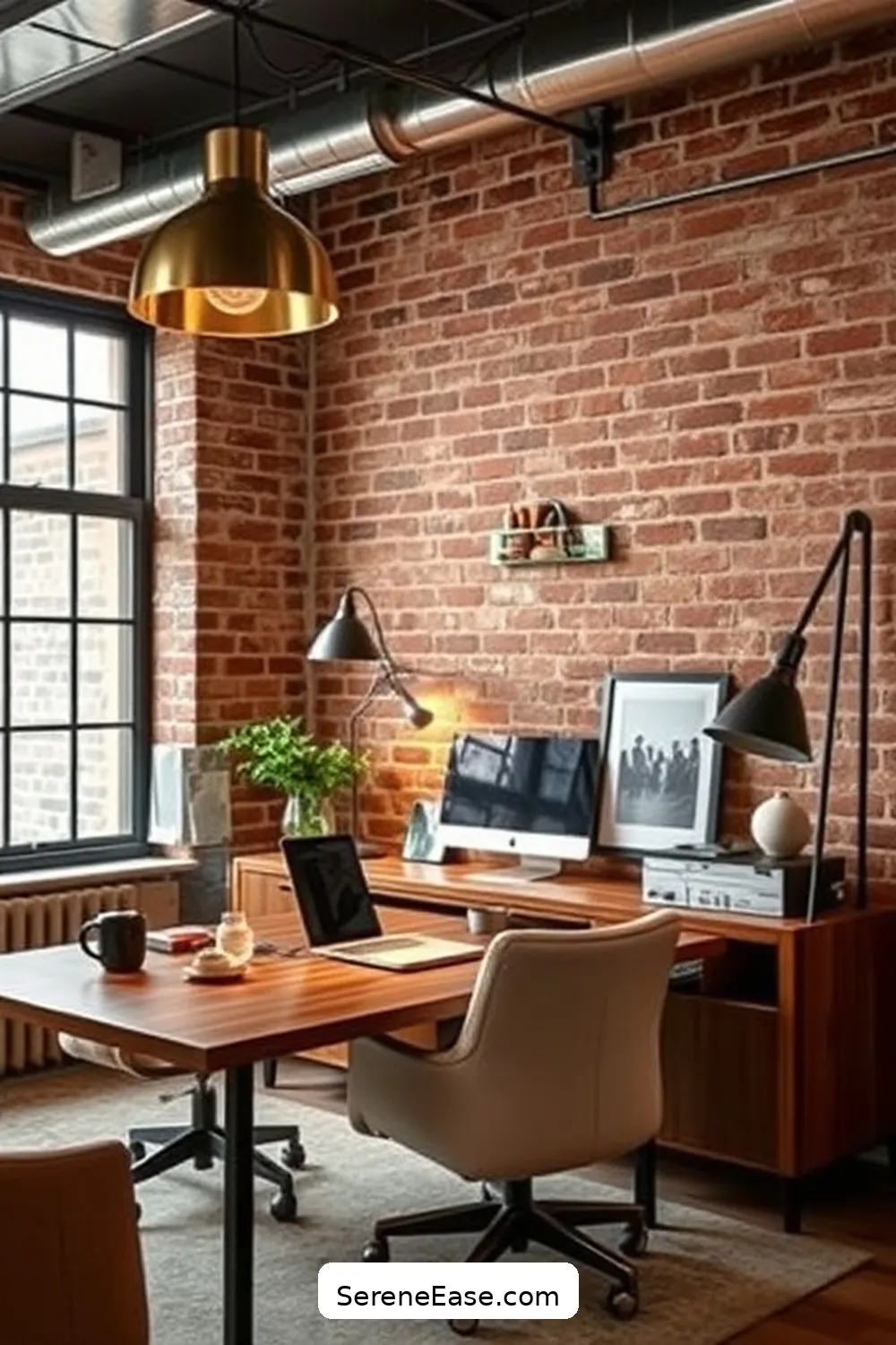 19 Ways to Incorporate Neutral Tones in Your Industrial Home Office Style 11 Install Industrial Lighting Fixtures for 19 Ways to Incorporate Neutral Tones in Your Industrial Home Office Style
