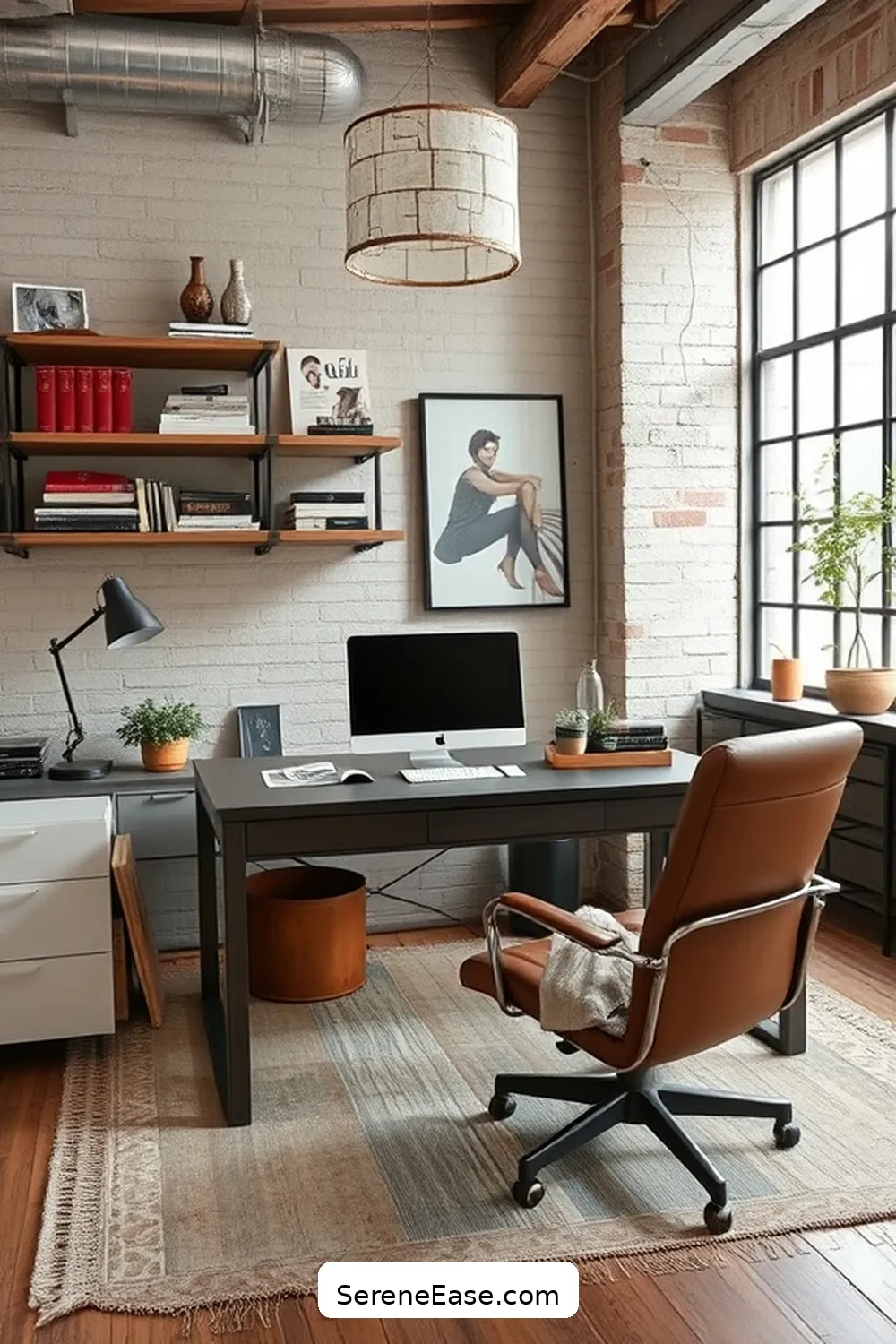 19 Ways to Incorporate Neutral Tones in Your Industrial Home Office Style 17 Mix and Match Textures for 19 Ways to Incorporate Neutral Tones in Your Industrial Home Office Style