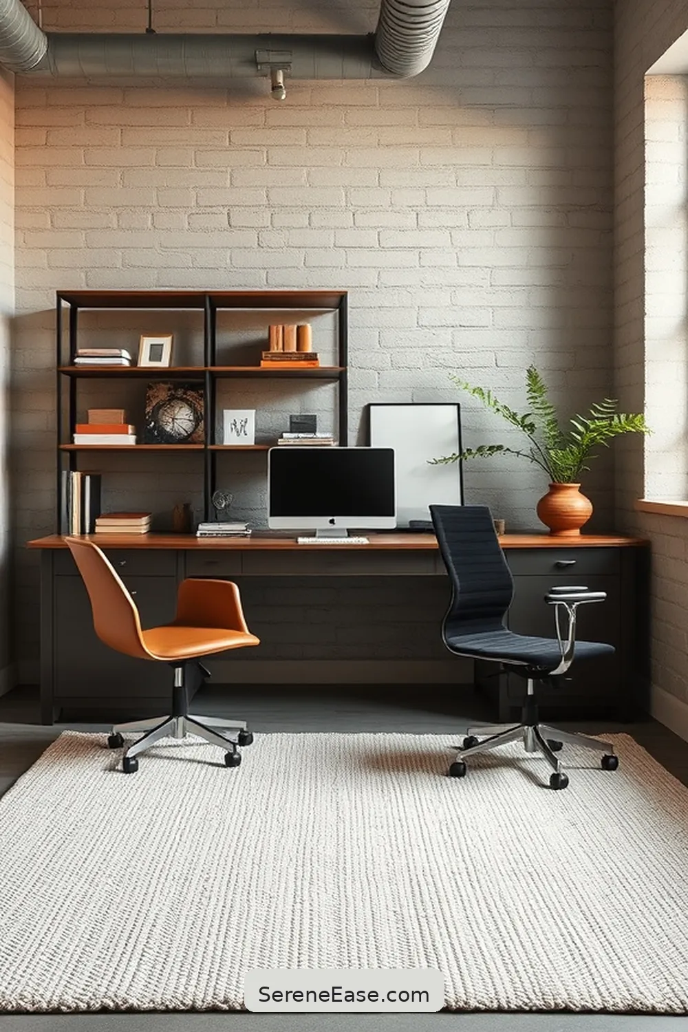 19 Ways to Incorporate Neutral Tones in Your Industrial Home Office Style 12 Use Neutral Area Rugs for 19 Ways to Incorporate Neutral Tones in Your Industrial Home Office Style