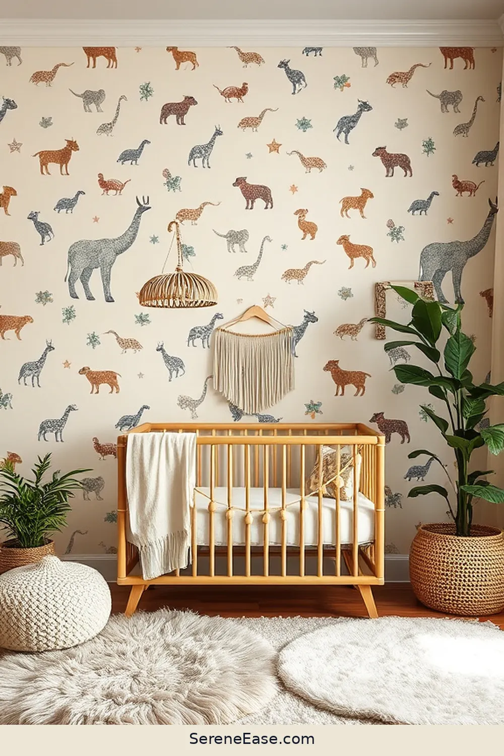 19 Ways to Incorporate Pastels Into Bohemian Nursery Style 4 Use Pastel Wallpaper or Wall Decals for 19 Ways to Incorporate Pastels Into Bohemian Nursery Style