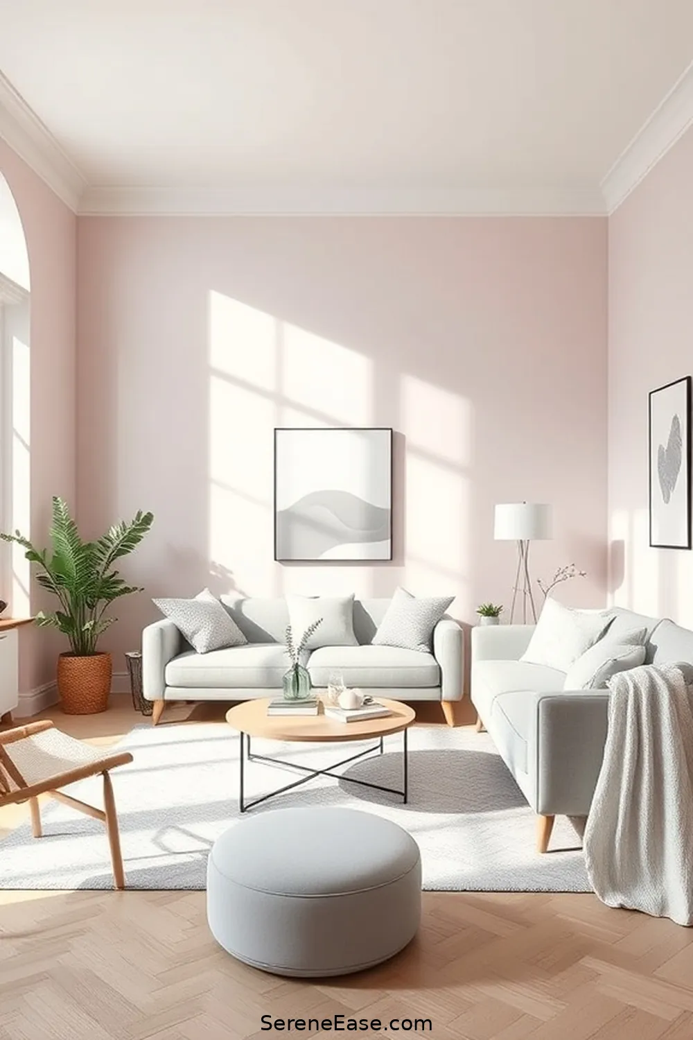 19 Ways to Incorporate Pastels in Scandinavian Style Living Rooms 2 Choose a Soft Pastel Palette for Walls for 19 Ways to Incorporate Pastels in Scandinavian Style Living Rooms