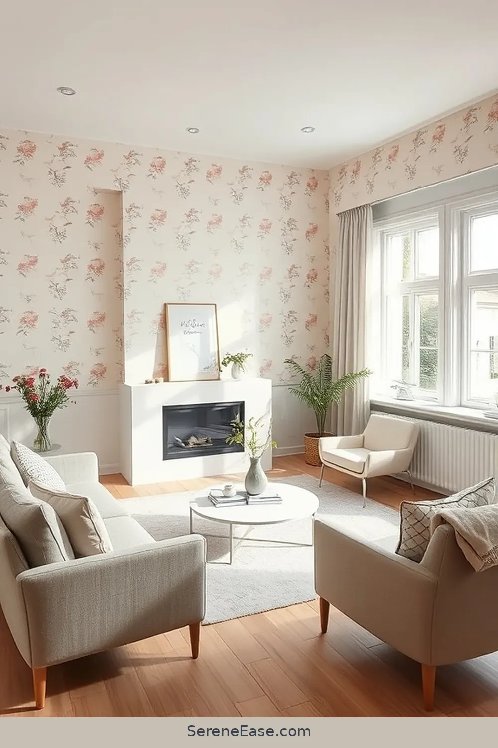 19 Ways to Incorporate Pastels in Scandinavian Style Living Rooms 16 Implement Pastel Wallpaper or Decals for 19 Ways to Incorporate Pastels in Scandinavian Style Living Rooms