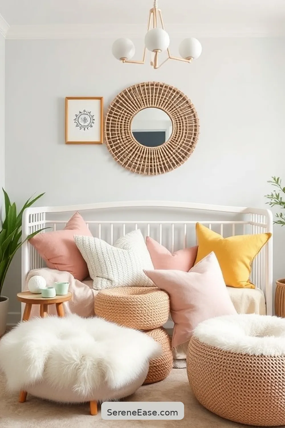 19 Ways to Incorporate Pastels in a Mid Century Modern Nursery Style 17 Add Pastel Accent Pillows for 19 Ways to Incorporate Pastels in a Mid Century Modern Nursery Style