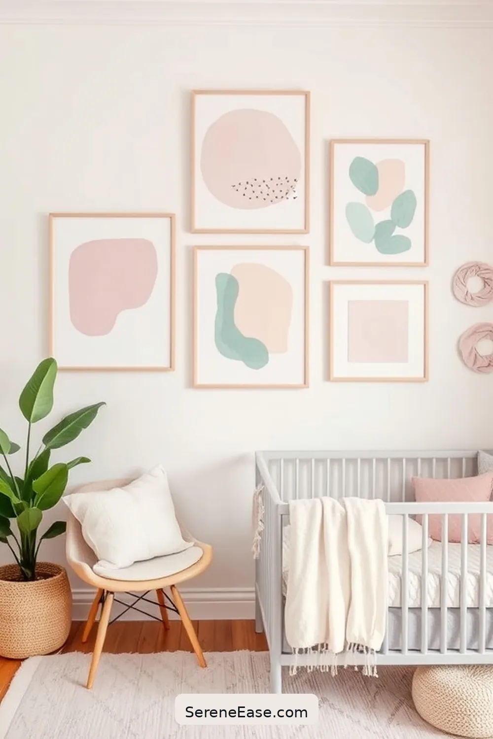 19 Ways to Incorporate Pastels in a Mid Century Modern Nursery Style 20 Create a Pastel Gallery Wall for 19 Ways to Incorporate Pastels in a Mid Century Modern Nursery Style