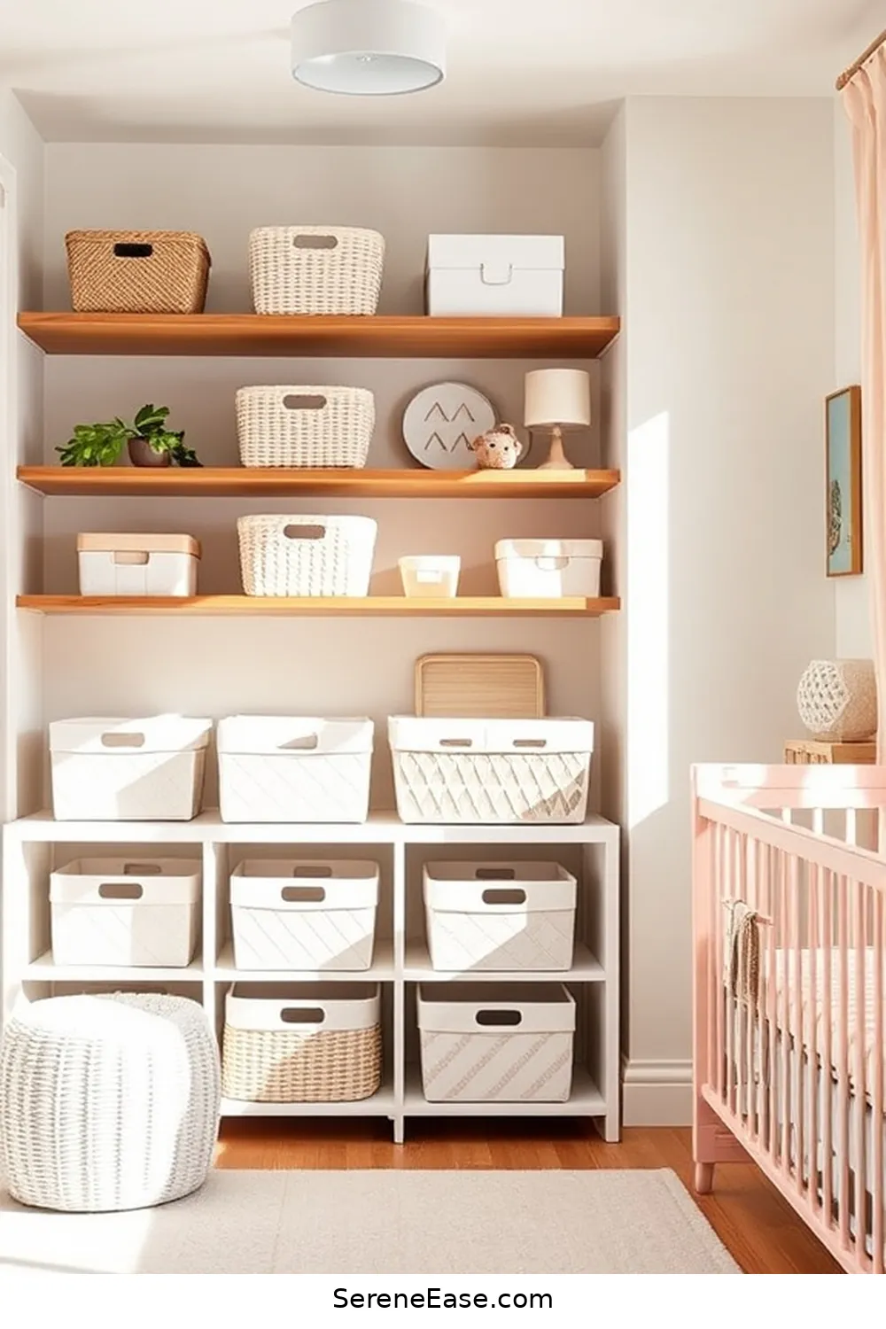 19 Ways to Incorporate Pastels in a Mid Century Modern Nursery Style 9 Incorporate Pastel Storage Solutions for 19 Ways to Incorporate Pastels in a Mid Century Modern Nursery Style