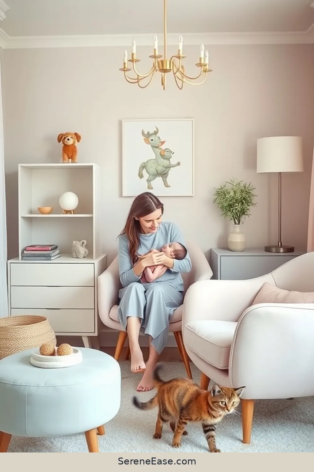 19 Ways to Incorporate Pastels in a Mid Century Modern Nursery Style 3 Opt for Mid-Century Modern Furniture for 19 Ways to Incorporate Pastels in a Mid Century Modern Nursery Style