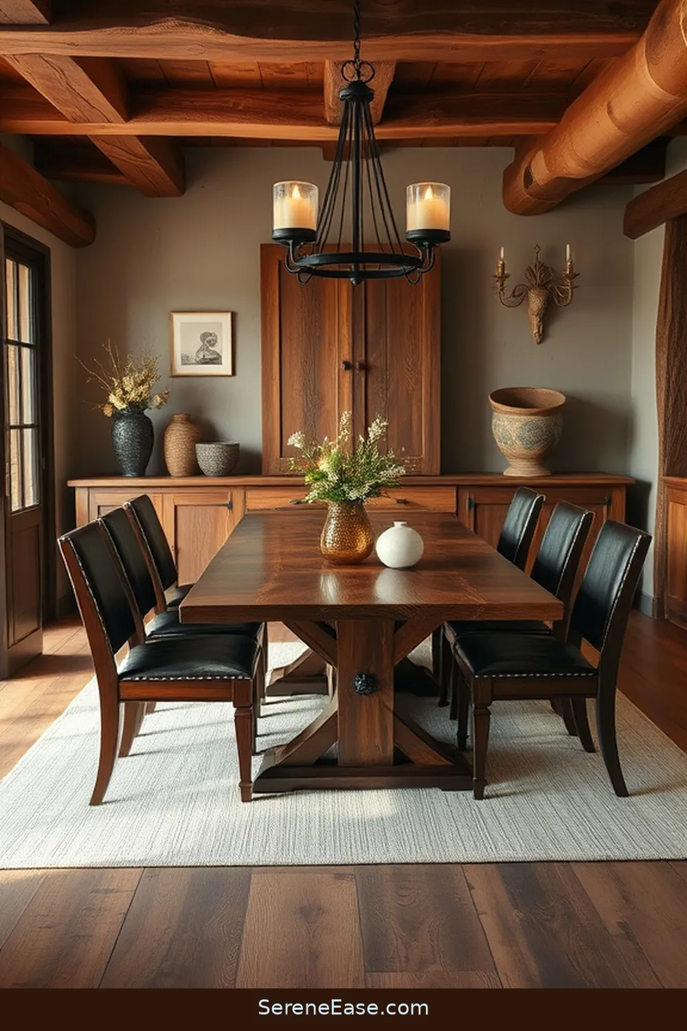 19 Ways to Use Earth Tones in Rustic Dining Room Style 3 Incorporate Natural Wood Furniture for 19 Ways to Use Earth Tones in Rustic Dining Room Style
