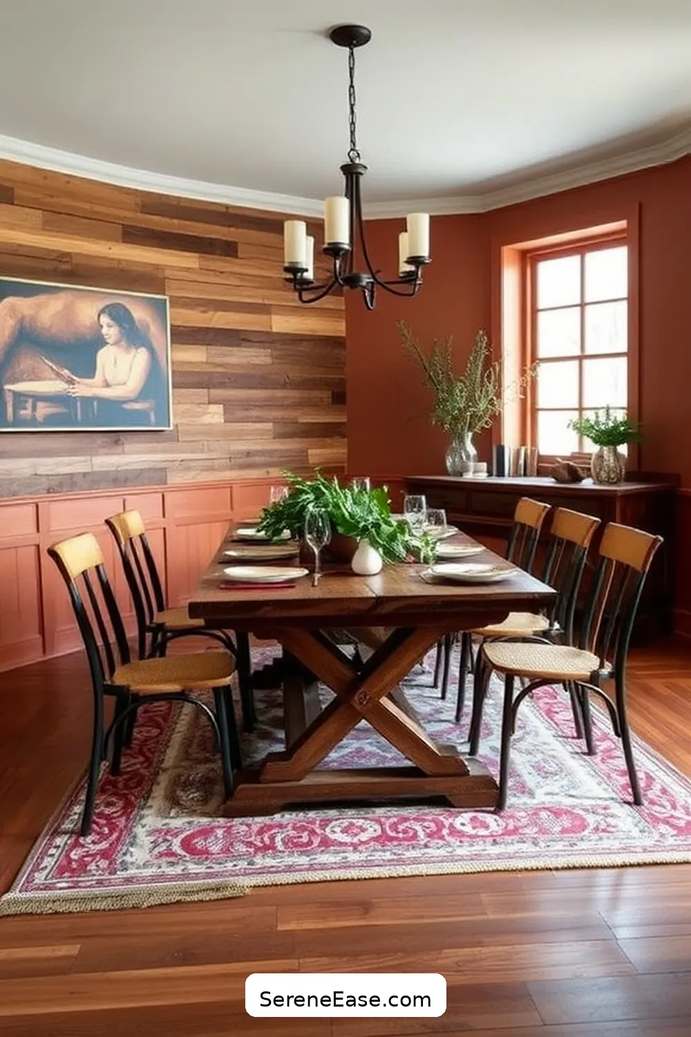 19 Ways to Use Earth Tones in Rustic Dining Room Style 20 Use Rustic Earthy Wall Treatments for 19 Ways to Use Earth Tones in Rustic Dining Room Style