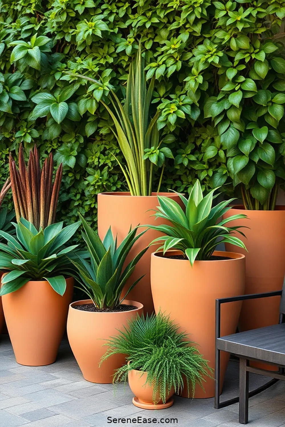 19 Ways to Use Earth Tones in a Mid Century Modern Garage Style 4 Incorporate Terracotta Planters for 19 Ways to Use Earth Tones in a Mid Century Modern Garage Style