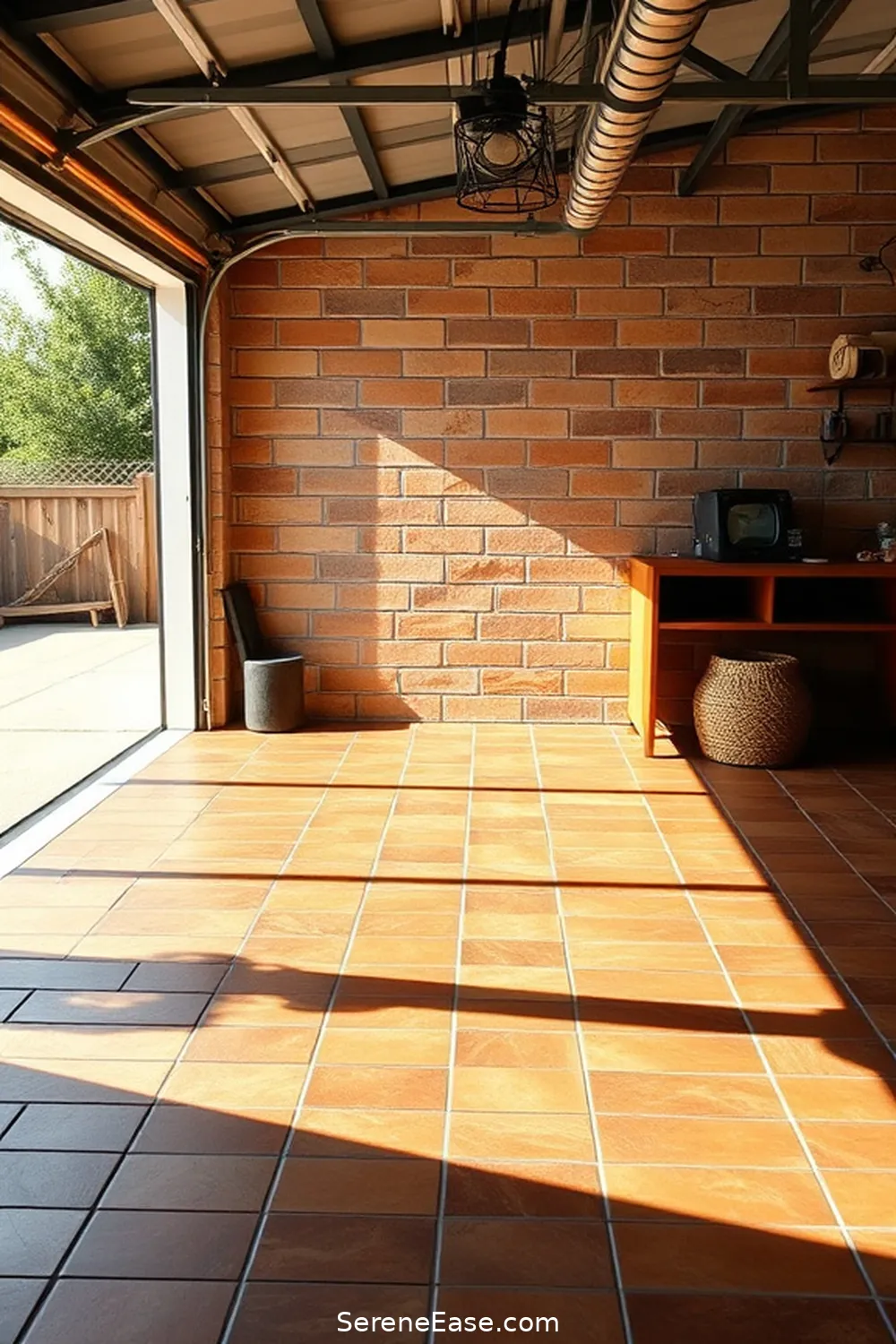 19 Ways to Use Earth Tones in a Mid Century Modern Garage Style 12 Opt for Vintage Earth Tone Tiles for 19 Ways to Use Earth Tones in a Mid Century Modern Garage Style
