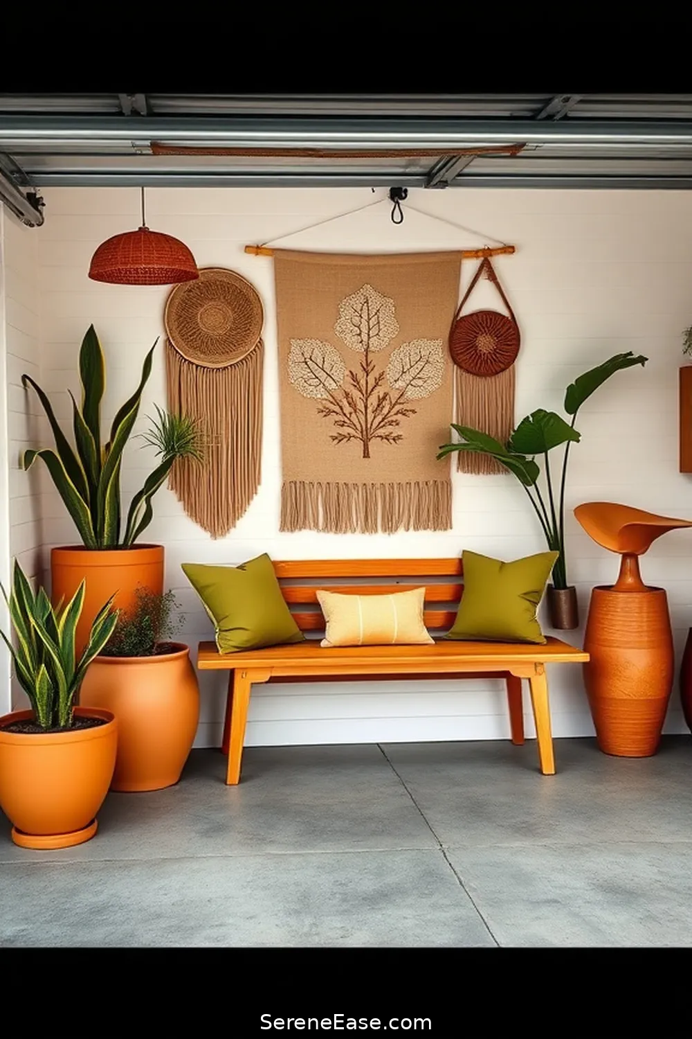 19 Ways to Use Earth Tones in a Mid Century Modern Garage Style 18 Use Earth Tone Decor Items for 19 Ways to Use Earth Tones in a Mid Century Modern Garage Style