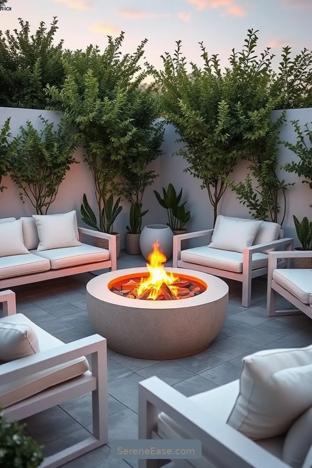 19 Ways to Use Pastels in Your Minimalist Outdoor Patio Style 15 14. Add a Pastel Fire Pit for 19 Ways to Use Pastels in Your Minimalist Outdoor Patio Style