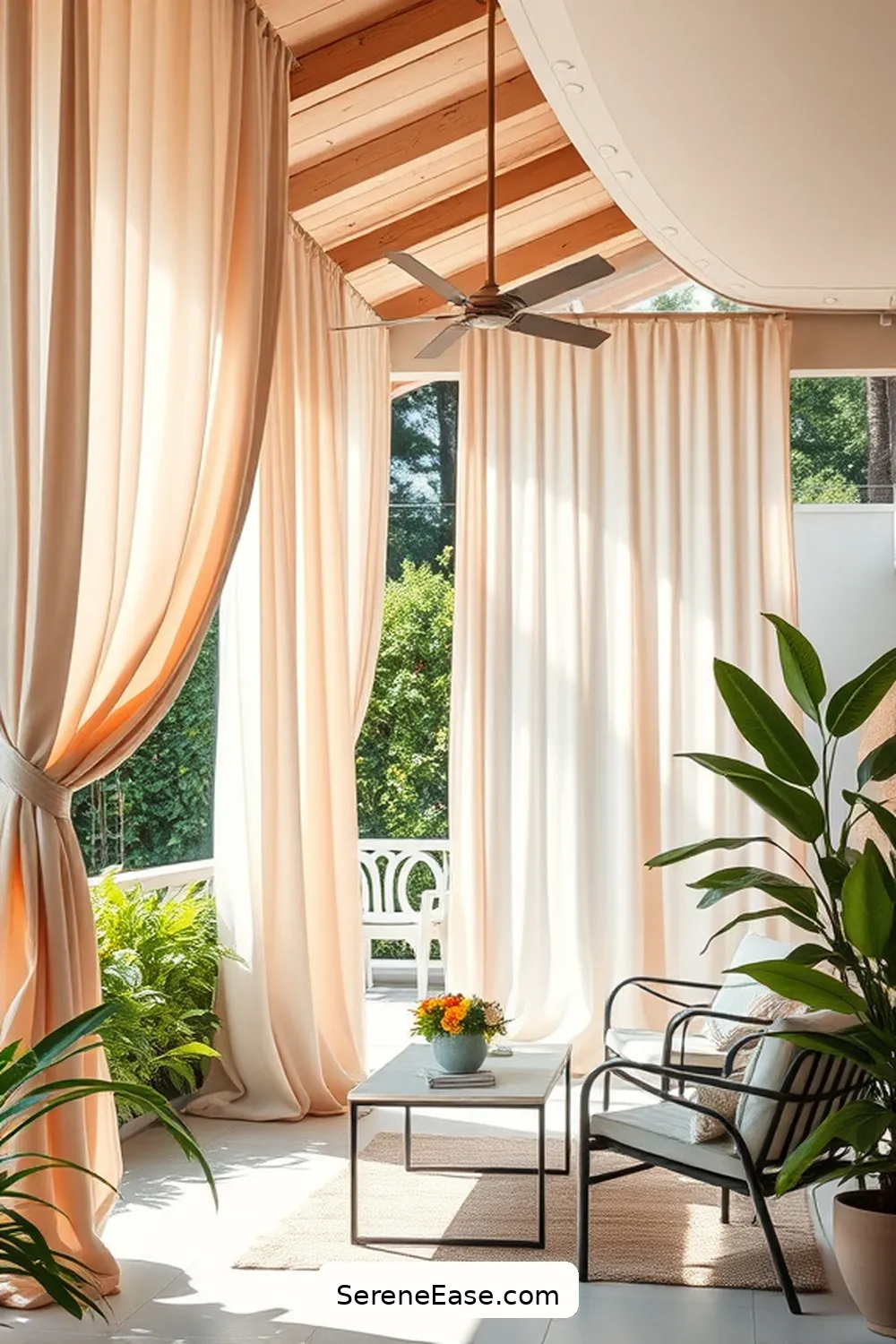 19 Ways to Use Pastels in Your Minimalist Outdoor Patio Style 16 15. Incorporate Pastel Outdoor Curtains for 19 Ways to Use Pastels in Your Minimalist Outdoor Patio Style