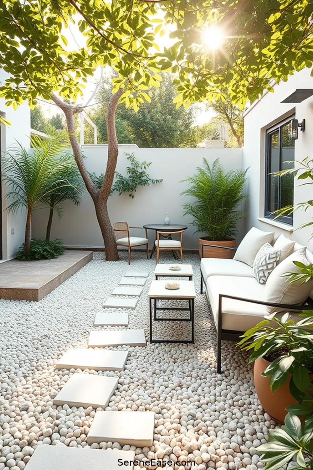 19 Ways to Use Pastels in Your Minimalist Outdoor Patio Style 17 16. Use Pastel Stone or Gravel Pathways for 19 Ways to Use Pastels in Your Minimalist Outdoor Patio Style