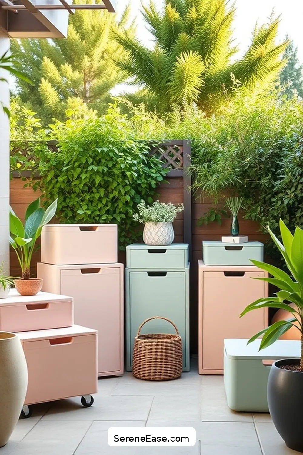19 Ways to Use Pastels in Your Minimalist Outdoor Patio Style 20 19. Select Pastel Outdoor Storage Solutions for 19 Ways to Use Pastels in Your Minimalist Outdoor Patio Style