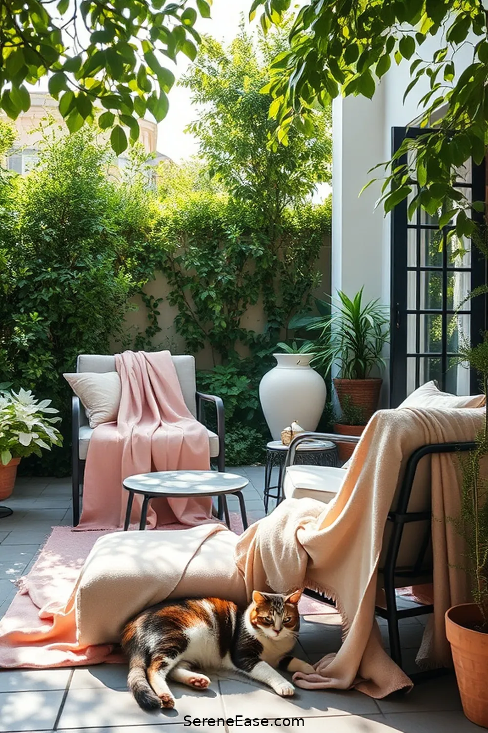 19 Ways to Use Pastels in Your Minimalist Outdoor Patio Style 9 8. Use Soft-Colored Throws for 19 Ways to Use Pastels in Your Minimalist Outdoor Patio Style