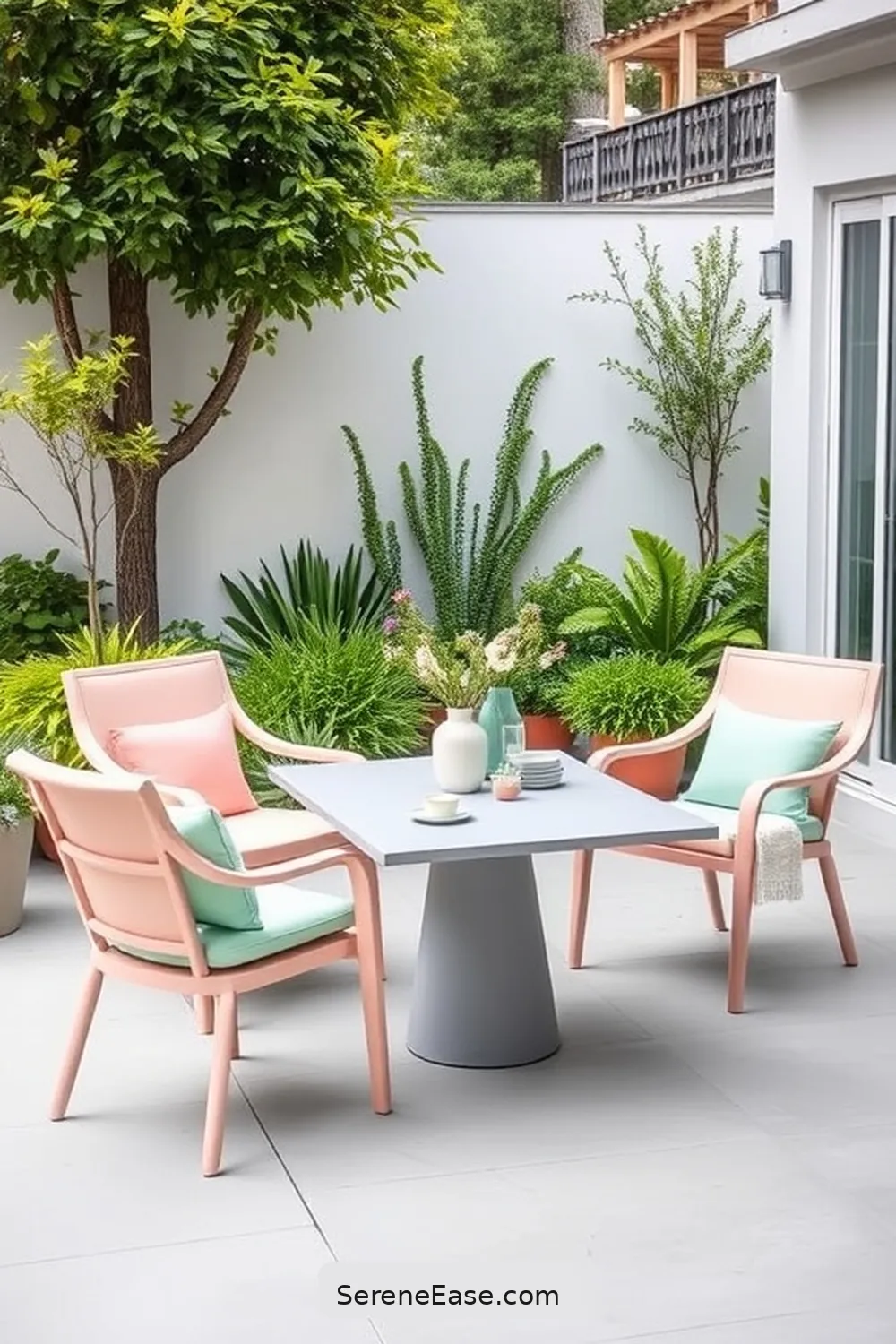 19 Ways to Use Pastels in Your Minimalist Outdoor Patio Style 2 Choose Pastel Furniture Pieces for 19 Ways to Use Pastels in Your Minimalist Outdoor Patio Style