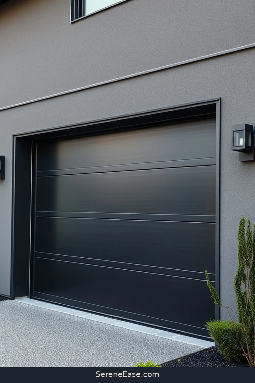 20 Monochromatic Industrial Garage Ideas to Transform Your Style 19 Highlight Your Garage Door With a Fresh Coat for 20 Monochromatic Industrial Garage Ideas to Transform Your Style