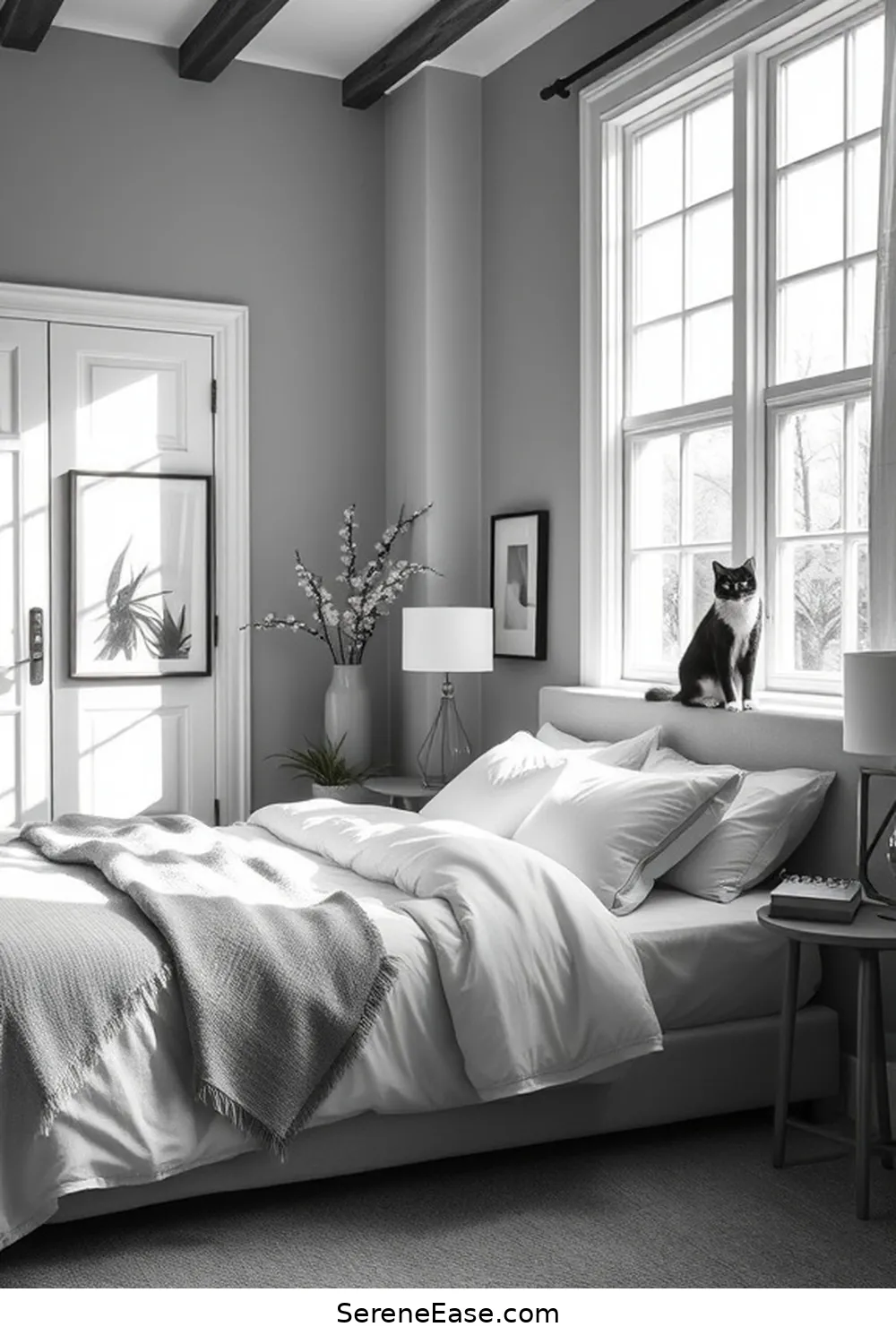 20 Stunning Black and White Modern Farmhouse Bedroom Ideas 17 Black and White Photography for 20 Stunning Black and White Modern Farmhouse Bedroom Ideas