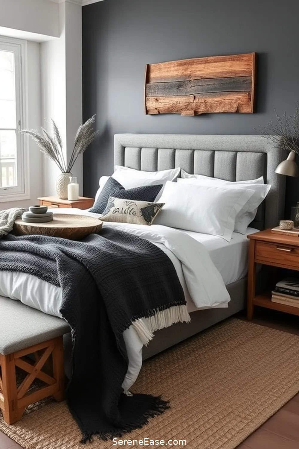 20 Stunning Black and White Modern Farmhouse Bedroom Ideas 12 Farmhouse-Inspired Accessories for 20 Stunning Black and White Modern Farmhouse Bedroom Ideas