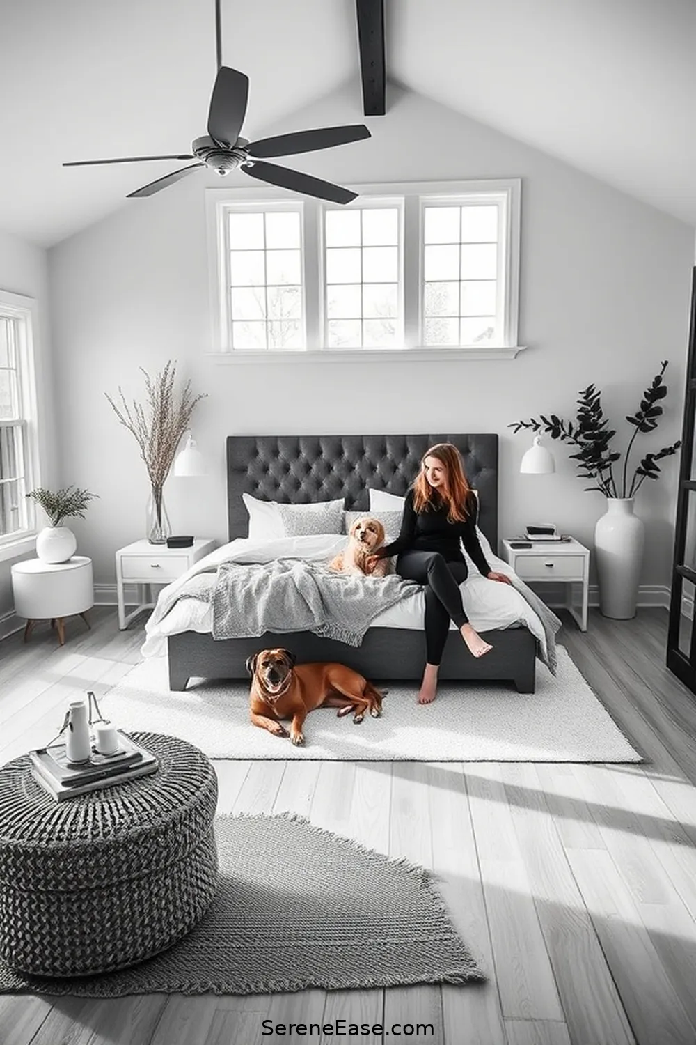 20 Stunning Black and White Modern Farmhouse Bedroom Ideas 16 Simple Yet Stylish Decor for 20 Stunning Black and White Modern Farmhouse Bedroom Ideas
