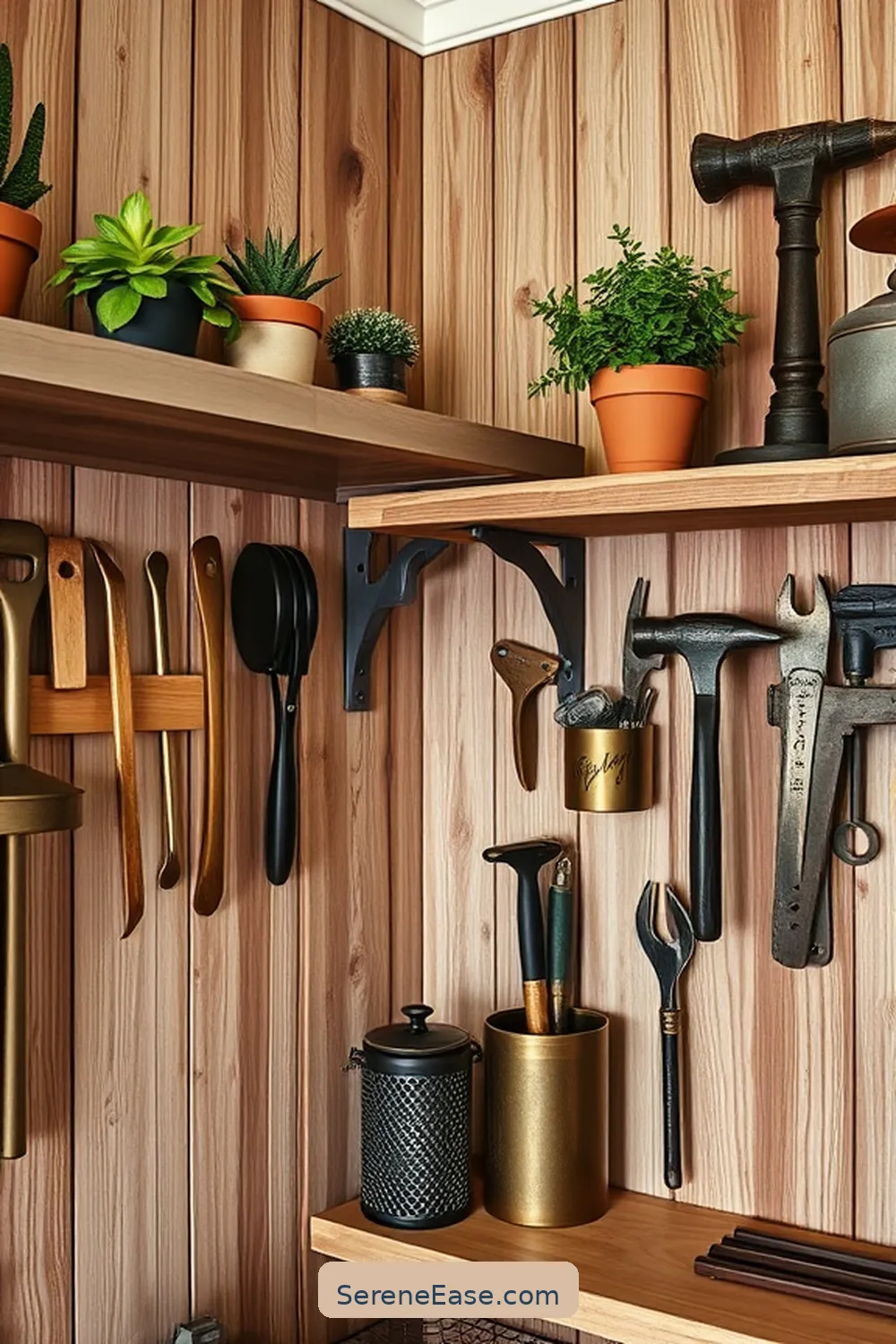 20 Stunning Metallic Accents for Modern Farmhouse Garage Style 12 Bronze Tool Organizers for 20 Stunning Metallic Accents for Modern Farmhouse Garage Style