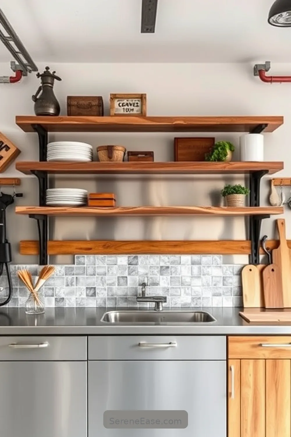 20 Stunning Metallic Accents for Modern Farmhouse Garage Style 14 Silver Finish Backsplash for 20 Stunning Metallic Accents for Modern Farmhouse Garage Style