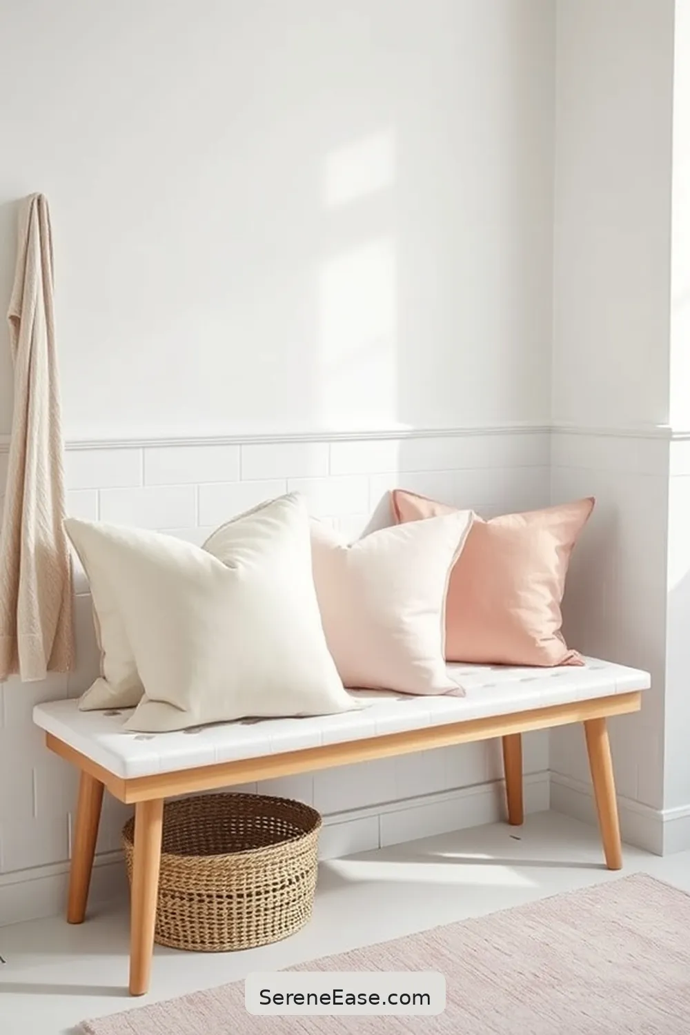 20 Stunning Ways to Use Pastels in a Scandinavian Style Bathroom 9 Decorative Pillows in Subtle Colors for 20 Stunning Ways to Use Pastels in a Scandinavian Style Bathroom