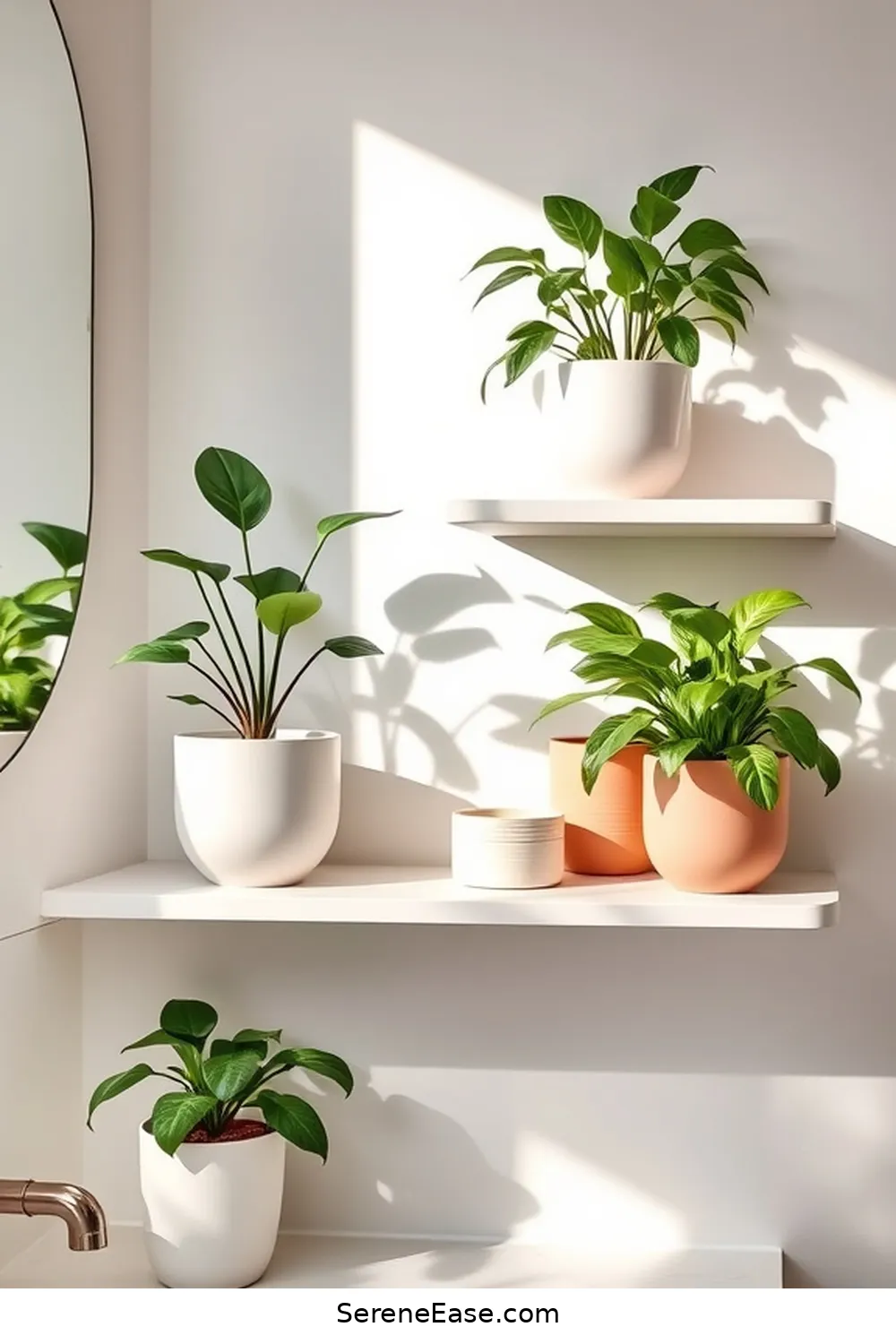 20 Stunning Ways to Use Pastels in a Scandinavian Style Bathroom 12 Pastel Planters for Greenery for 20 Stunning Ways to Use Pastels in a Scandinavian Style Bathroom